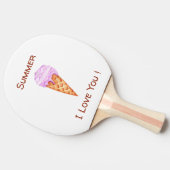 ミニマルなアイスクリーム好きトートバッグ 卓球ラケット (横)