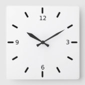 ミニマルなアクリルスクエア10.75インチウォールクロック スクエア壁時計 (正面)