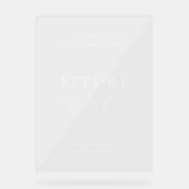 ミニマルなアクリルリハーサルのディナーウェルカムサイン アクリルサイン (正面)