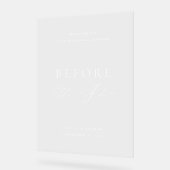 ミニマルなアクリルリハーサルのディナーウェルカムサイン アクリルサイン (傾斜)