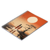 ミニマルなアフリカエレガントアートブラックアフリカ女性 ノートブック (左側)