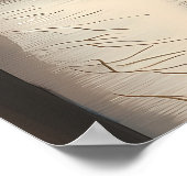 ミニマルなアムステルダムシティスカイラインウォールアートポスター ポスター (角)