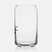 ミニマルなアルファベットLのイニシャルとカスタムネーム ガラス缶 (左)