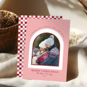 ミニマルなアーチクリスマスファミリーの写真 シーズンカード