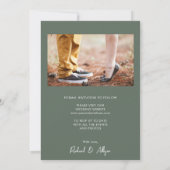 ミニマルなアーチグモダンリーン写真Save the Date 招待状 (裏面)