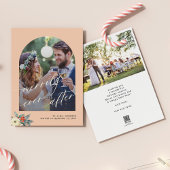 ミニマルなアーチフォトの後は楽しく結婚過ごす シーズンカード