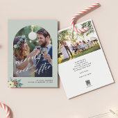 ミニマルなアーチフォトの後は楽しく結婚過ごす シーズンカード