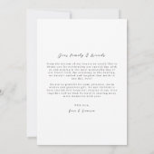 ミニマルなアーチフォト結婚のサンキューカード 招待状 (裏面)