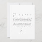 ミニマルなアーチフォト結婚のサンキューカード 招待状 (裏面)