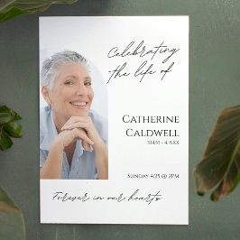 ミニマルなアーチフォト葬儀ウェルカムサイン ポスター