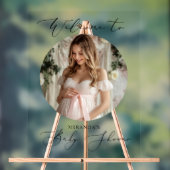 ミニマルなアーチベイビーシャワー写真ようこそ アクリルサイン (ニュートラル)