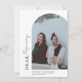 ミニマルなアーチ写真　あなたは私の...カード 招待状 (正面)