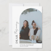 ミニマルなアーチ写真 ウェディングカードになりますか 招待状 (正面)