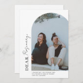 ミニマルなアーチ写真 ウェディングカードになりますか 招待状 (正面/裏面)