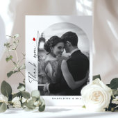 ミニマルなアーチ写真 ウェディング サンクス ポストカード