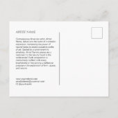 ミニマルなアーティストポストカードテンプレート ポストカード (裏面)