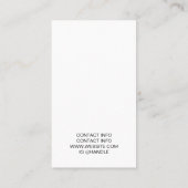 ミニマルなアートフォトアーティスト 名刺 (裏面)