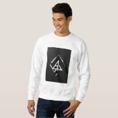 ミニマルなアーバンフルアームのストリートウェア スウェットシャツ (正面フル)