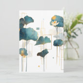 ミニマルなイチョウ蓮の禅線 案内状 (スタンド正面)