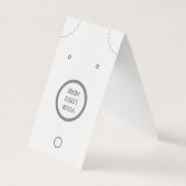 ミニマルなイヤリングとネックレス表示カード 名刺 (正面)