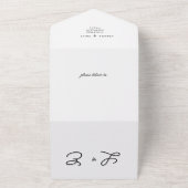 ミニマルなインクルーシブ結婚フォト オールインワン招待状 (外側)