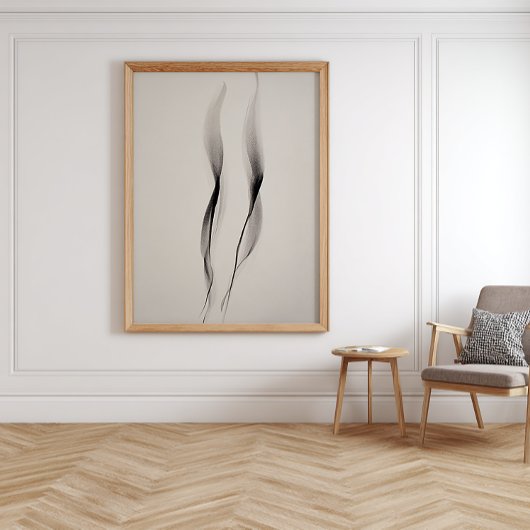 ミニマルなインク抽象芸術ウォールアートモダンfor Decor ポスター