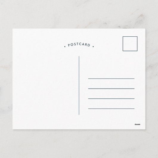 ミニマルなインク洗浄赤ちゃんシャワー(郵便) シーズンポストカード (裏面)