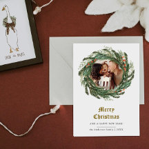 ミニマルなウィンターパインリース写真