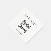 ミニマルなウェディングシャワーナプキン スタンダードカクテルナプキン (角)