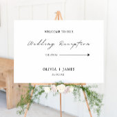 ミニマルなウェディングレセプションウェルカムサイン ポスター