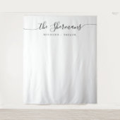 ミニマルなウェディングレセプションデコールバック タペストリー (正面)