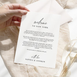 ミニマルなウェルカム旅程サンキューカード 招待状