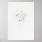 ミニマルなウサギの線画ポスター ポスター (正面)