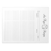 ミニマルなエアフライヤーレシピメモ帳 ノートパッド (正面)