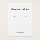 ミニマルなエレアフェイクント金ゴールドハートイヤリングカード (正面)