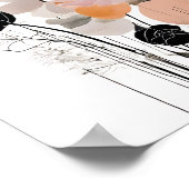 ミニマルなエレガンスフラワーアートモダンポスター ポスター (角)