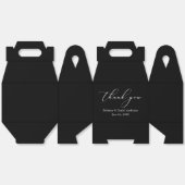 ミニマルなエレガンス書道ゲーブル結婚ズ フェイバーボックス (見開き)