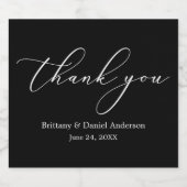 ミニマルなエレガンス結婚書道の選択カラー スパークリングワインラベル (シングルラベル)