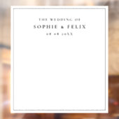 ミニマルなオシャレなエレガントな結婚式当日の写真用背景 ウィンドウサイン (シート2)