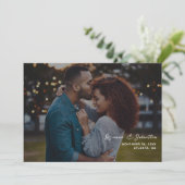 ミニマルなオシャレ写真H Save the Date 2B 招待状 (スタンド正面)