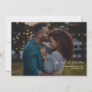 ミニマルなオシャレ写真H Save the Date 2B 招待状