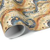 ミニマルなオーストラリアのアボリジナル・アート：色あせ ラッピングペーパー (ロールコーナー)