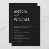 ミニマルなオーダーメイド結婚式招待状テンプレート 招待状 (正面/裏面)