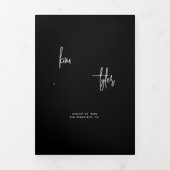 ミニマルなオールインワン写真コラージュQR結婚式 三つ折り招待状 (カバー)