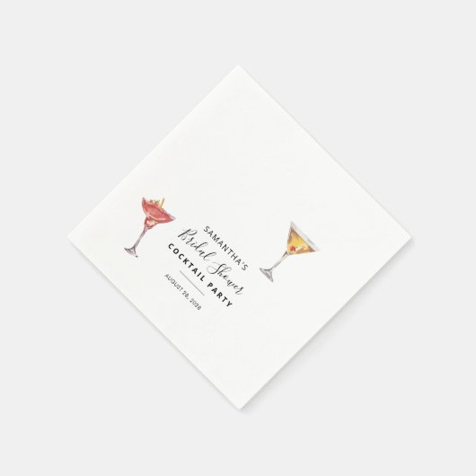 ミニマルなカジュアルパーティー ブライダルシャワーの紙製品 スタンダードカクテルナプキン (角)
