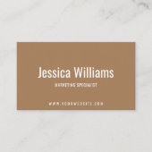 ミニマルなカスタマイズ可能なプロフェッショナルブラウン 名刺 (正面)