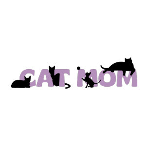 ミニマルなカスタマイズ可能なCat Mom文字シャドウイメージ Tシャツ
