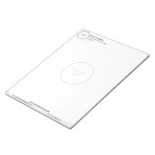 ミニマルなカスタムロゴ ノートパッド (アングル)