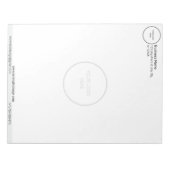 ミニマルなカスタムロゴ ノートパッド (正面)