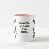 ミニマルなカップケーキとさくらんぼと散水 マグカップ (中央)